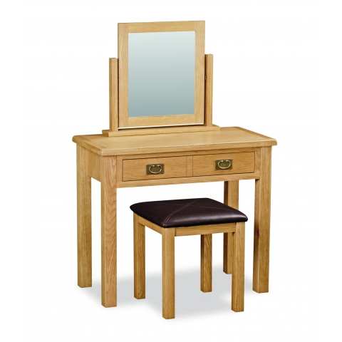 Suffolk Rustic Oak Dressing Table Set