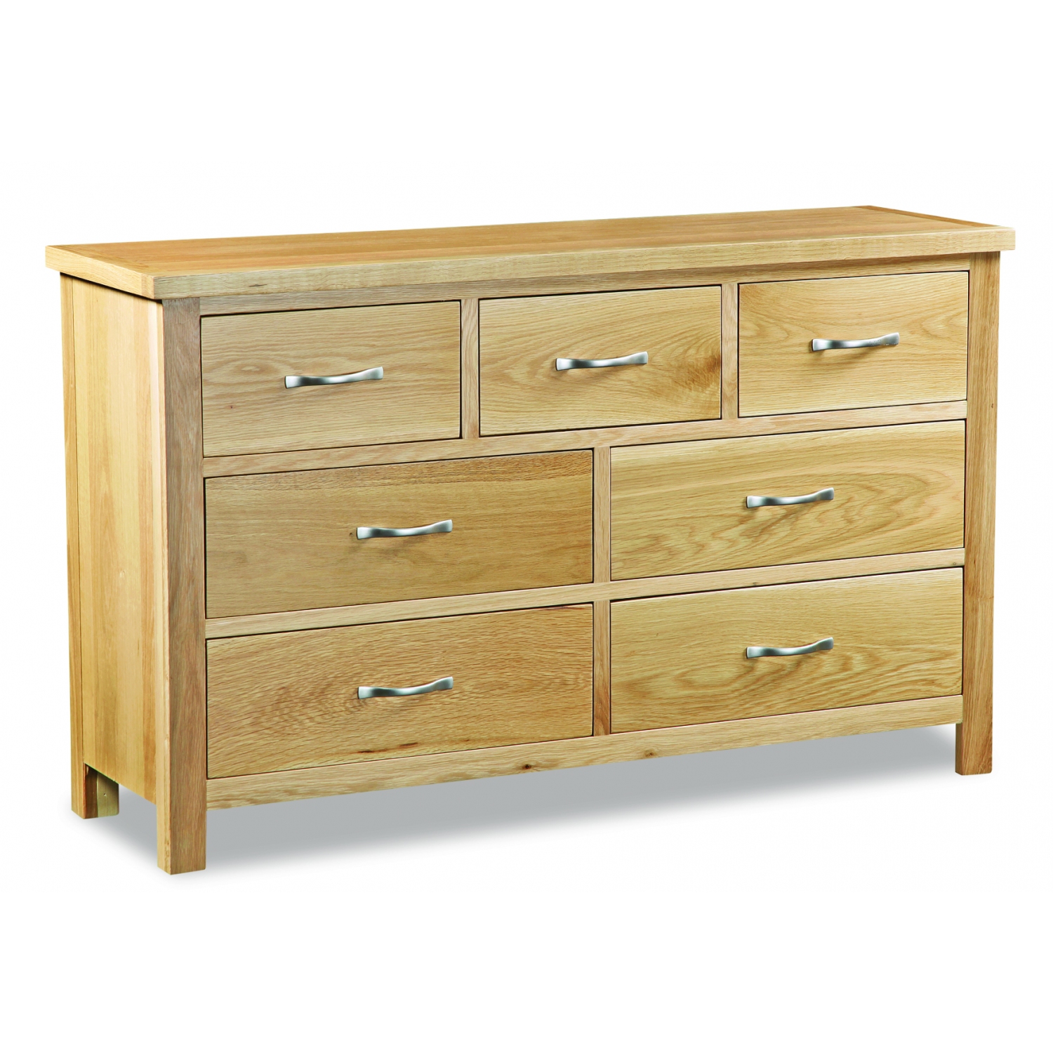 Trent Contemporary Oak 3 Over 4 Chest of Drawers full image