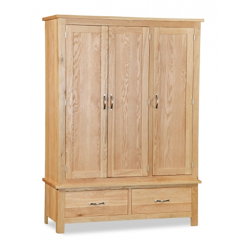 Trent Contemporary Oak Triple Wardrobe