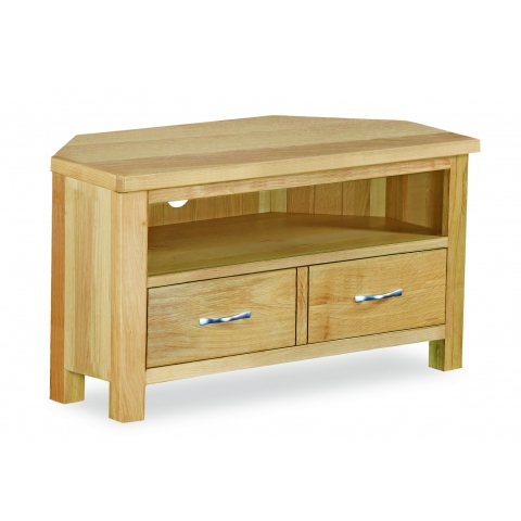 Trent Contemporary Oak Corner Television Cabinet