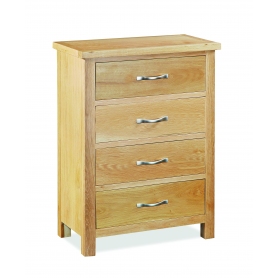 Trent Contemporary Oak 4 Drawer Chest