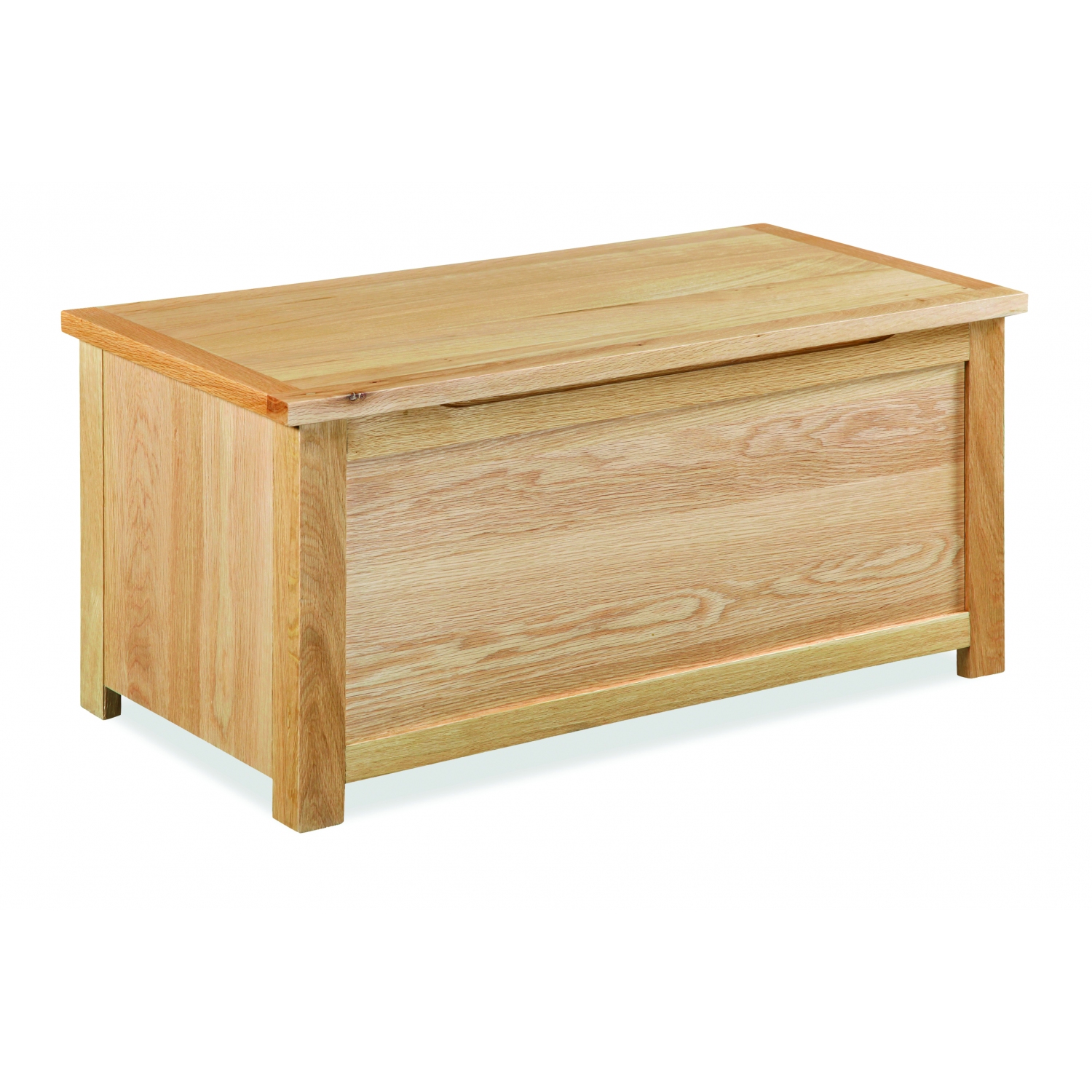 Trent Contemporary Oak Blanket Box full image