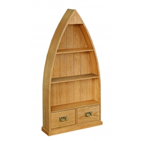 Suffolk Rustic Oak Boat Bookcase - 0