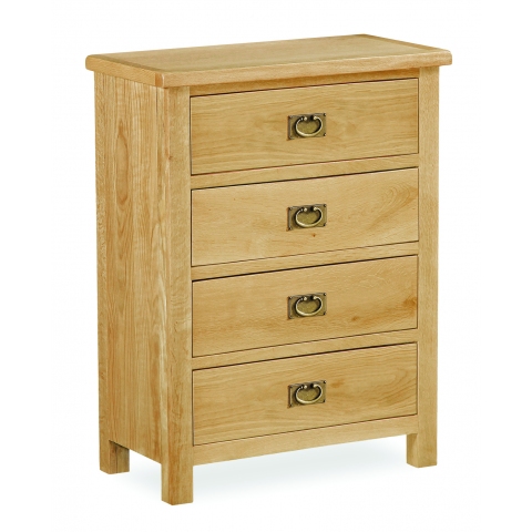 Suffolk Rustic Oak 4 Drawer Chest