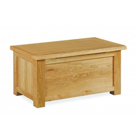 Suffolk Rustic Oak Blanket Box