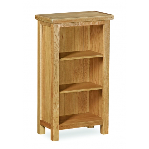 Suffolk Rustic Oak Low Narrow Bookcase