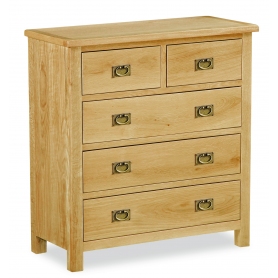 Suffolk Rustic Oak 2 Over 3 Chest of Drawers