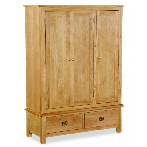 Suffolk Rustic Oak Triple Wardrobe