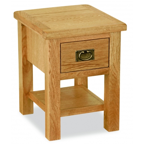 Suffolk Rustic Oak Lamp Table