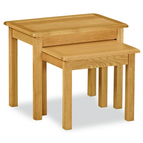 Suffolk Rustic Oak Nest of Tables