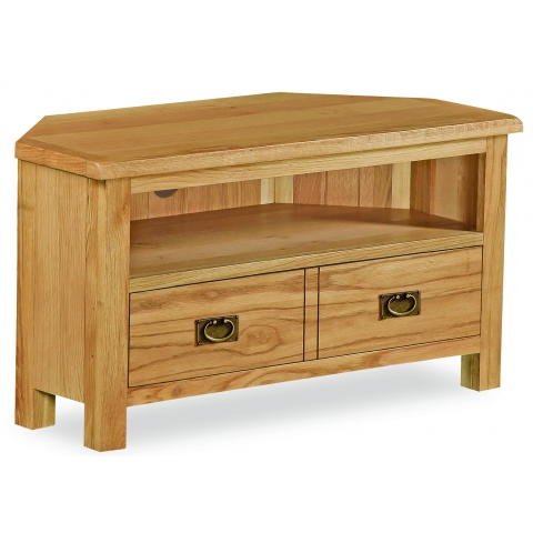 Suffolk Rustic Oak Corner Television Cabinet