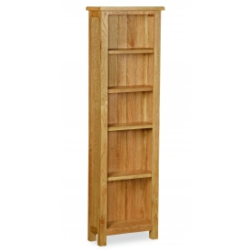 Suffolk Rustic Oak Slim Bookcase