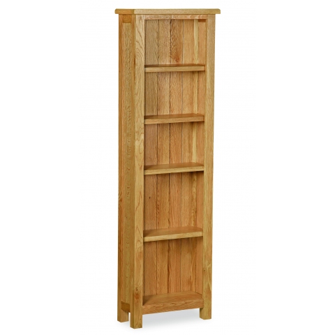 Suffolk Rustic Oak Slim Bookcase