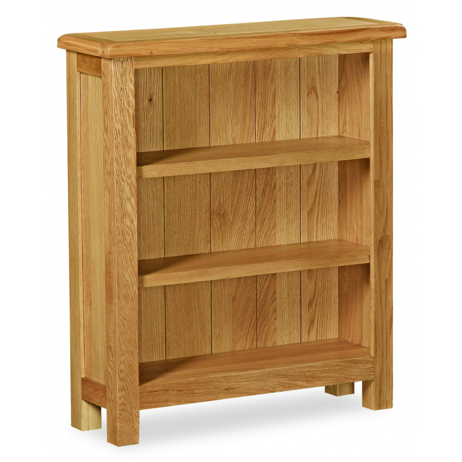 Suffolk Rustic Oak Low Bookcase full image