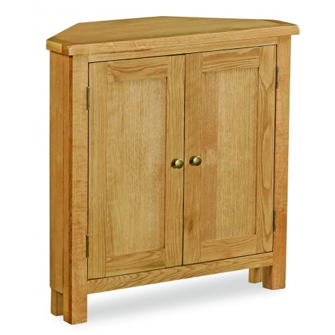 Suffolk Rustic Oak Low Corner Cupboard