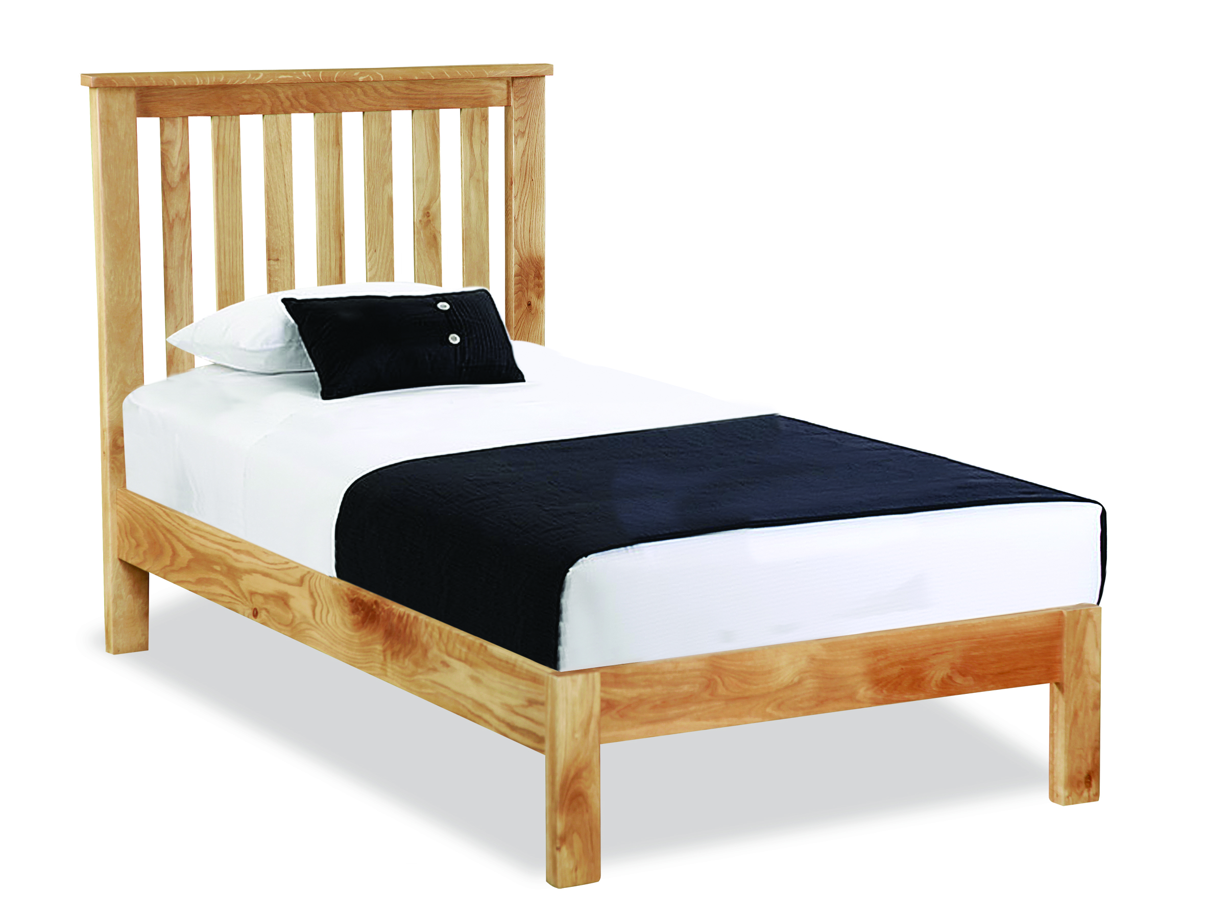 Trent Contemporary Oak 3' Slatted Bed Frame thumbnail image