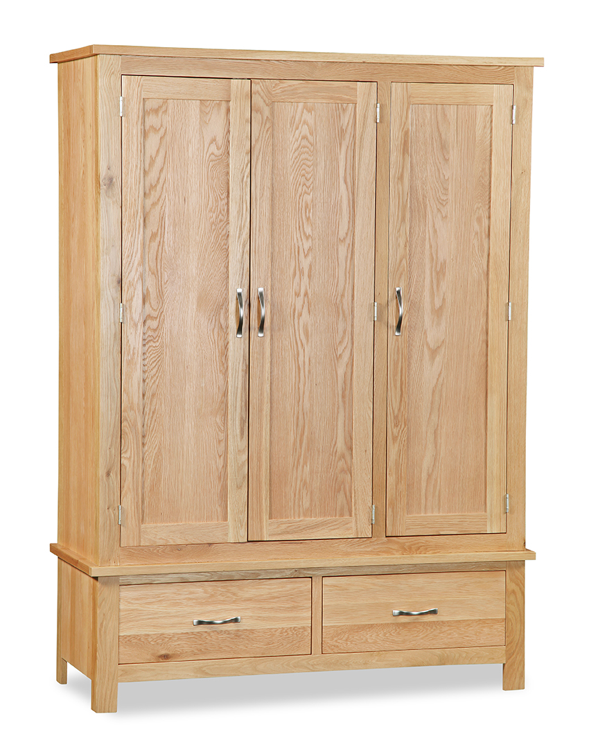 Trent Contemporary Oak Triple Wardrobe thumbnail image