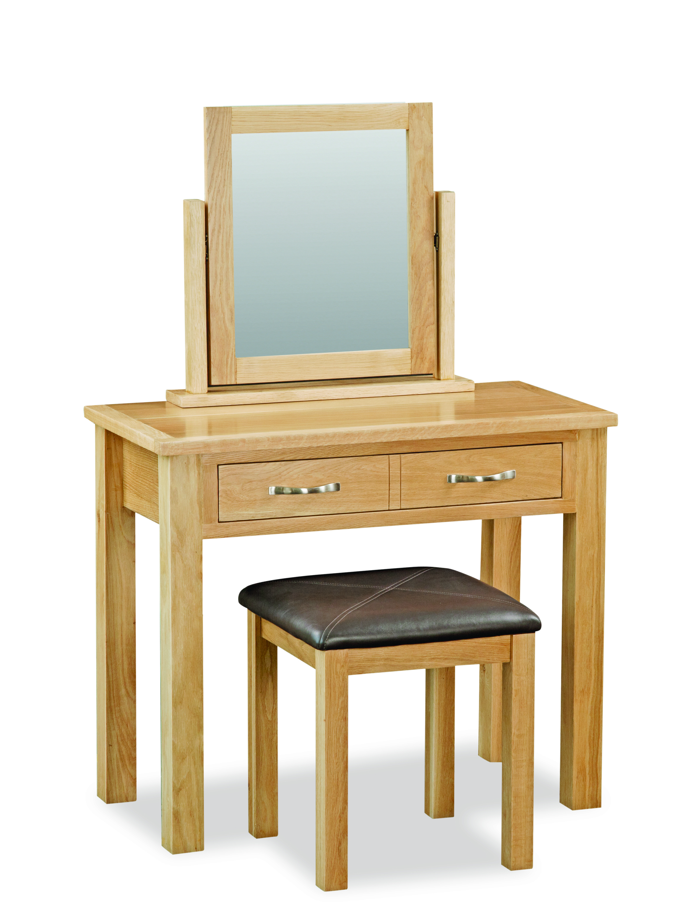 Trent Contemporary Oak Dressing Table Set thumbnail image