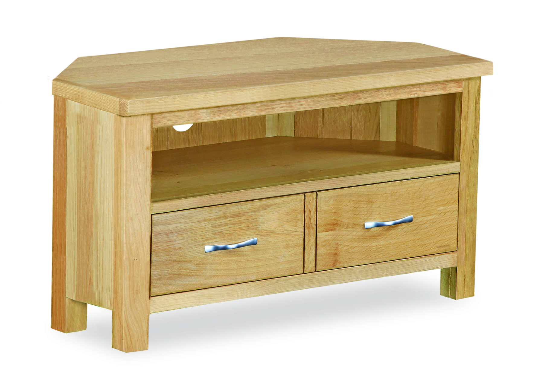 Trent Contemporary Oak Corner Television Cabinet thumbnail image
