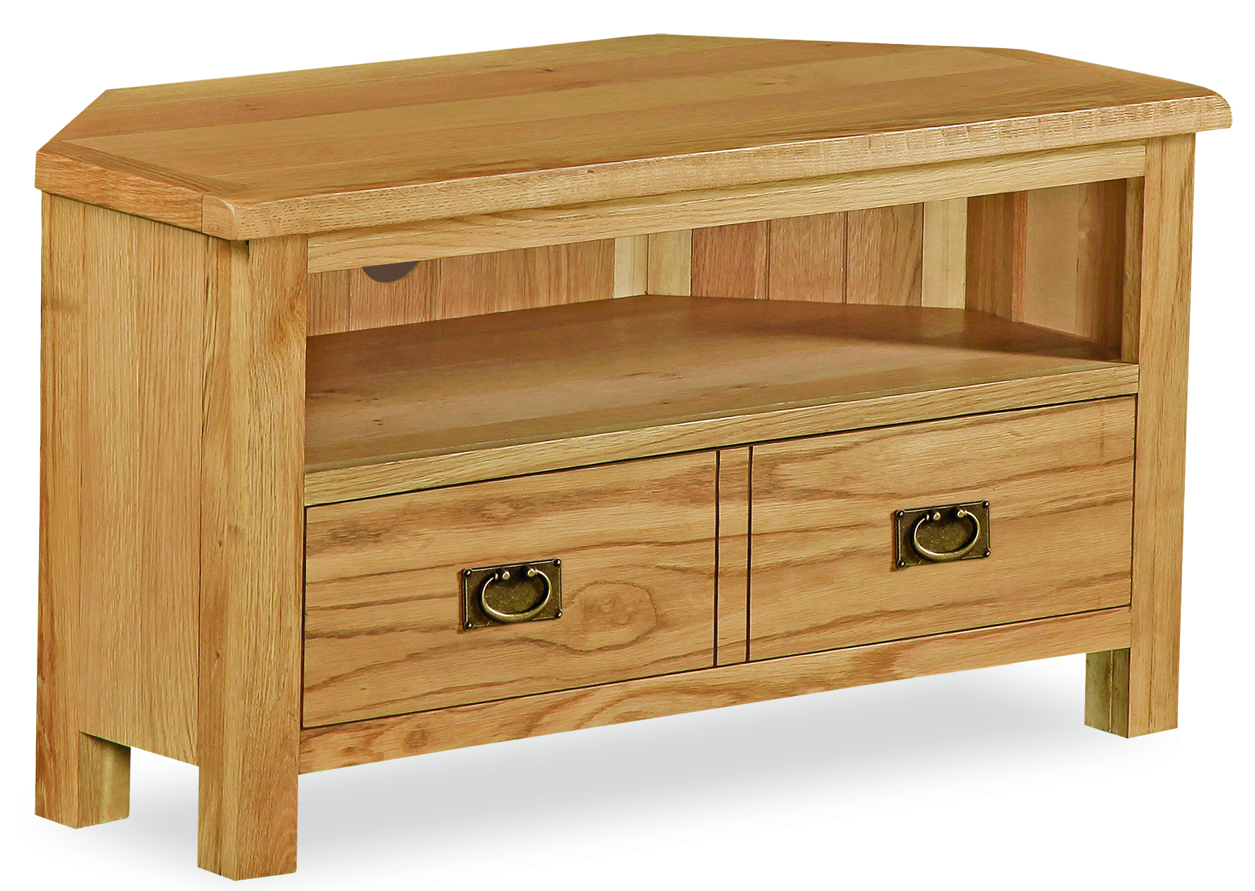 Suffolk Rustic Oak Corner Television Cabinet thumbnail image